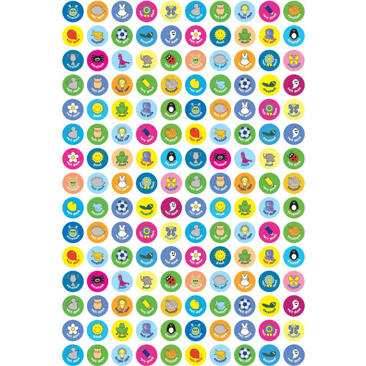 10mm Stickers for Bookmarks pk 750