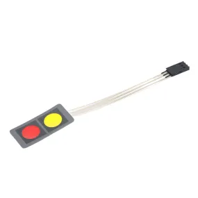 2 Keys Membrane Switch DIY Keyboard Red/Yellow