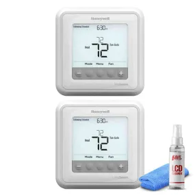 2-Pack Honeywell TH6210U2001/U T6 Pro Programmable Thermostat   LCD Cleaner Bundle