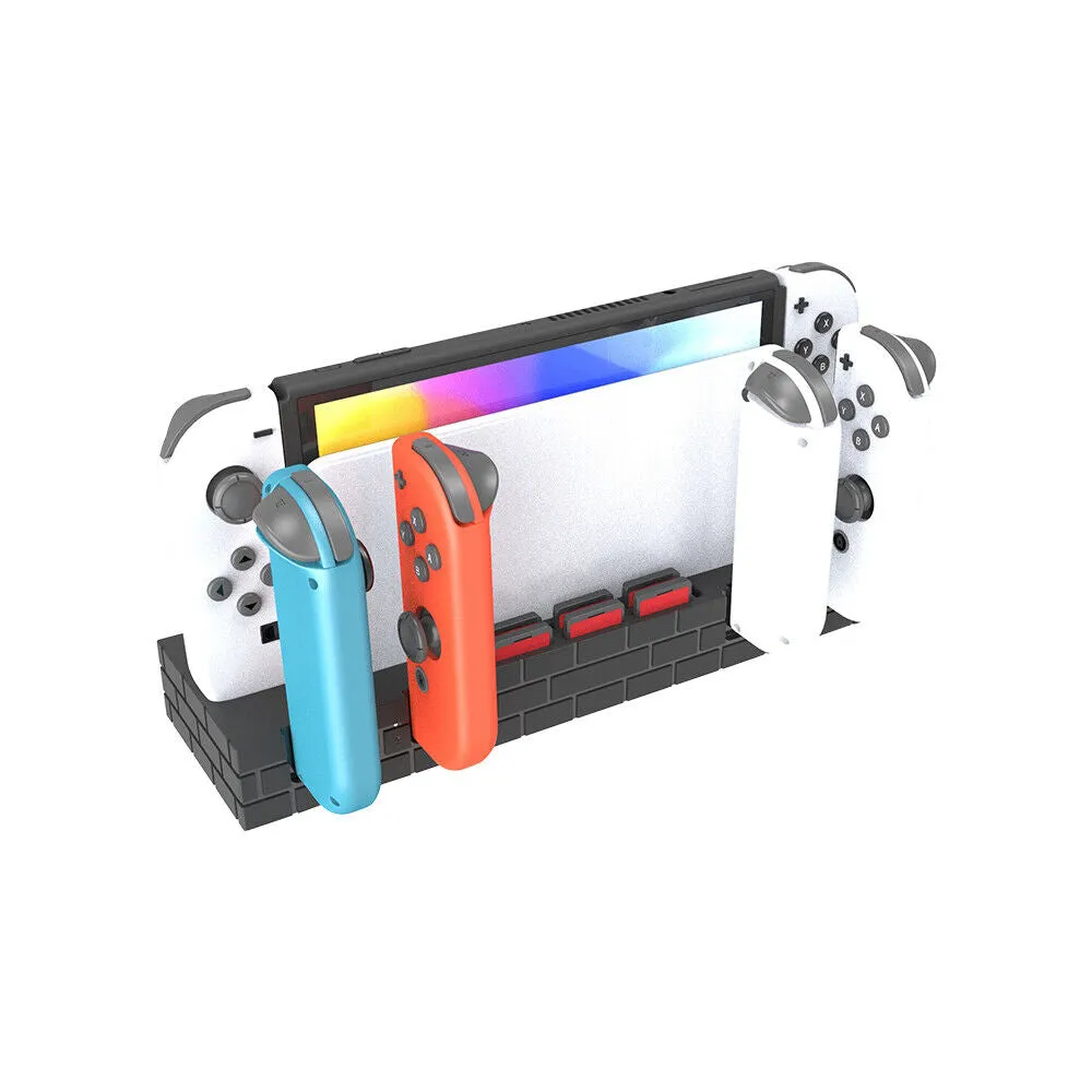 4 port Multi Charger Dock for Nintendo Switch: Charge up to 4 Joycons and store up to 8 games