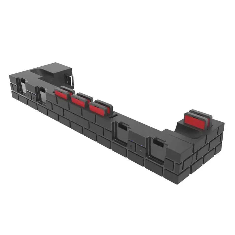 4 port Multi Charger Dock for Nintendo Switch: Charge up to 4 Joycons and store up to 8 games