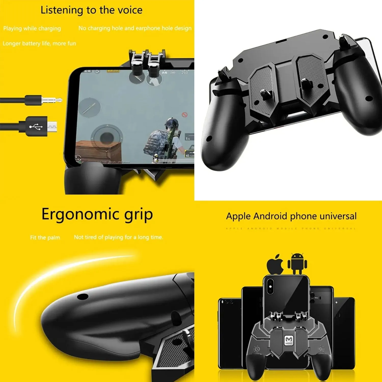 4909 Portable Mobile Game Pad Controller with 4 Triggers For All Games Use of Survival Mobile Controller