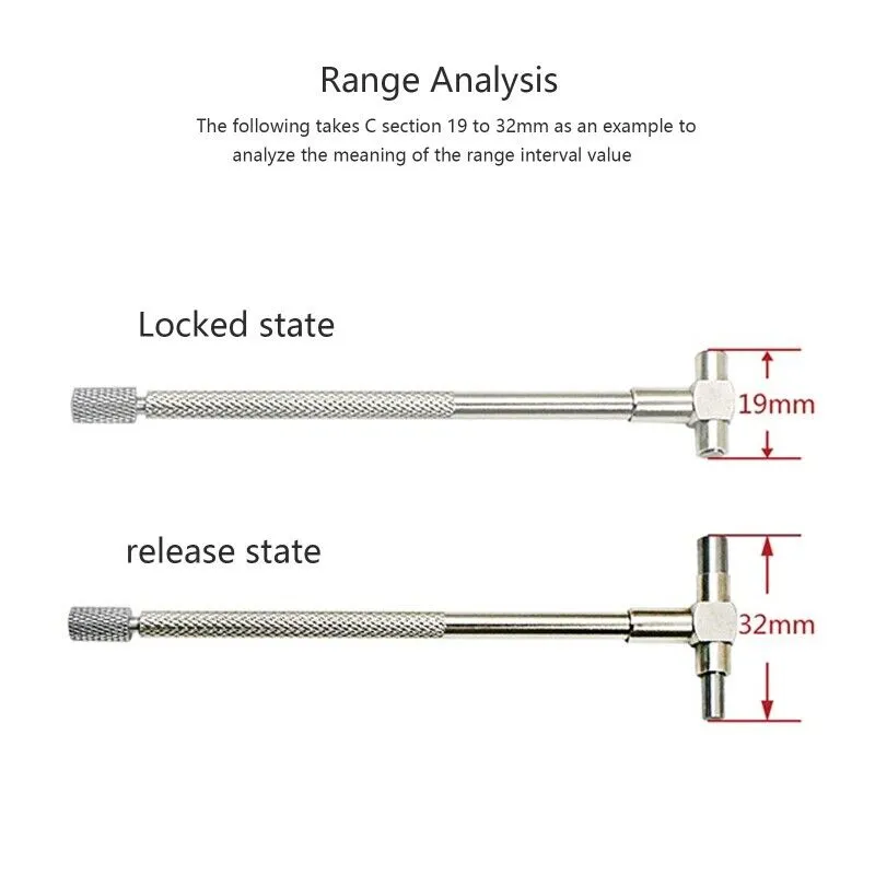 6 Pcs Of Telescopic Steel Gauge Tool Set Ggauge001