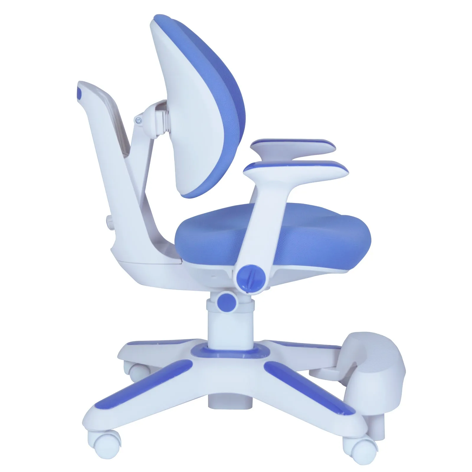 6x Ergonomic Study Chairs for Kids - Height Adjustable - Blue