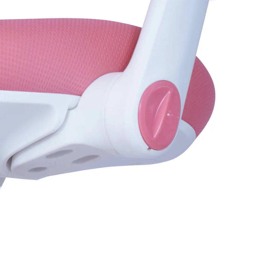 6x Ergonomic Study Chairs for Kids - Height Adjustable - Pink