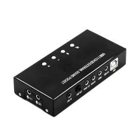 7.1 Channel External USB Sound Card Sound Box with Driver CD Digital Audio Streaming Vista Sound Card Adapter for Computer