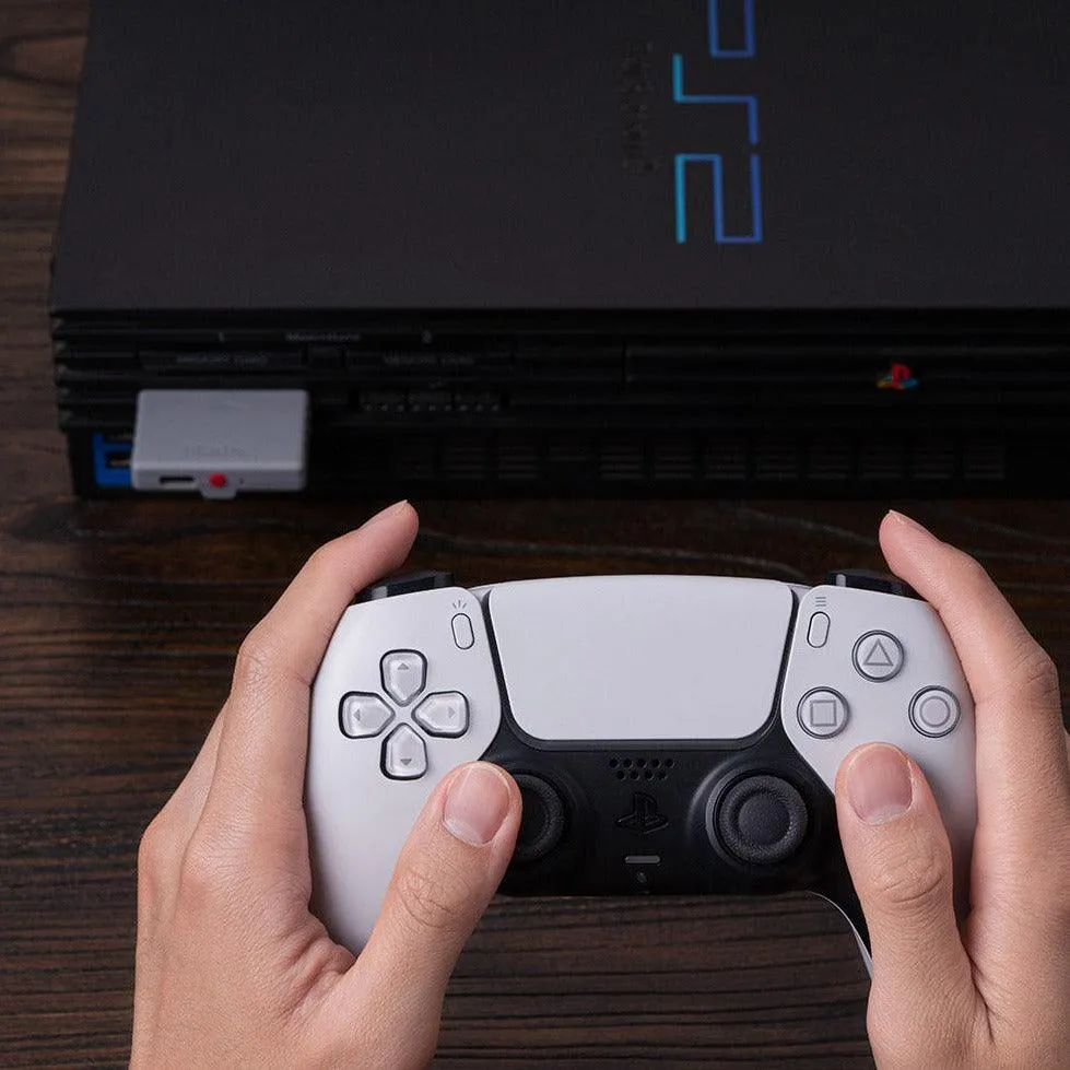 8BitDo Retro Receiver For Sony PlayStation PS1 and PS2, Use 8BitDo, PS4, XBox, Switch Game Controllers
