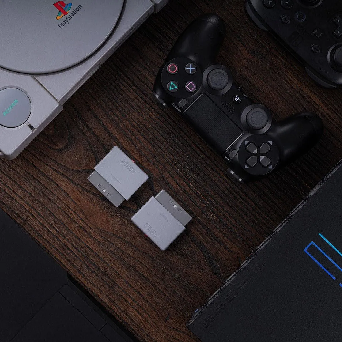 8BitDo Retro Receiver For Sony PlayStation PS1 and PS2, Use 8BitDo, PS4, XBox, Switch Game Controllers