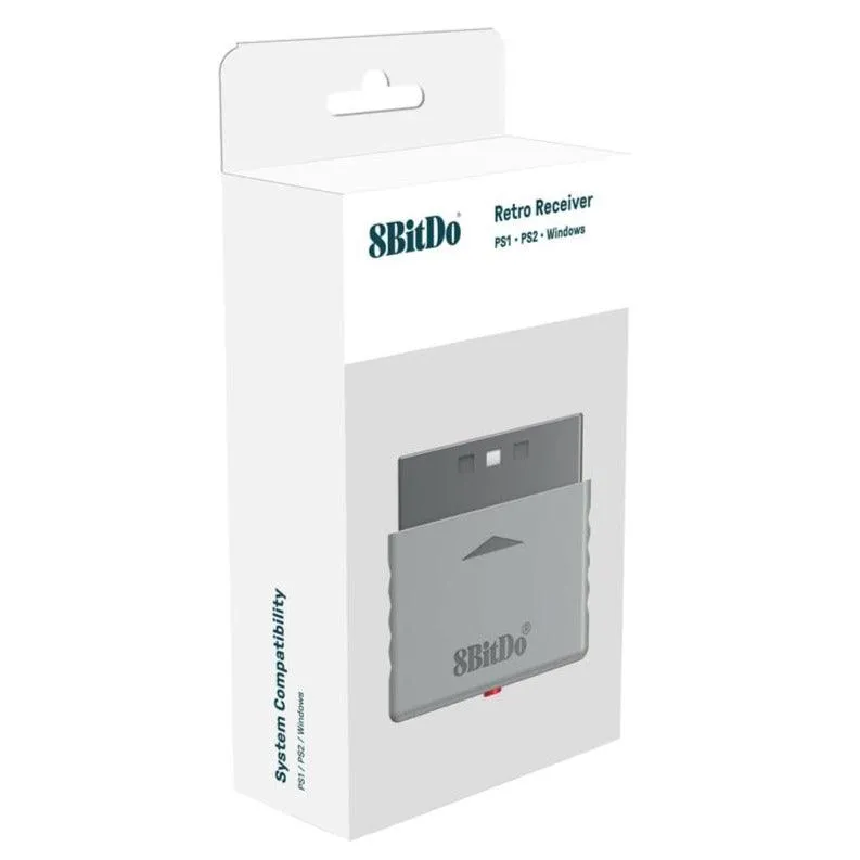 8BitDo Retro Receiver For Sony PlayStation PS1 and PS2, Use 8BitDo, PS4, XBox, Switch Game Controllers
