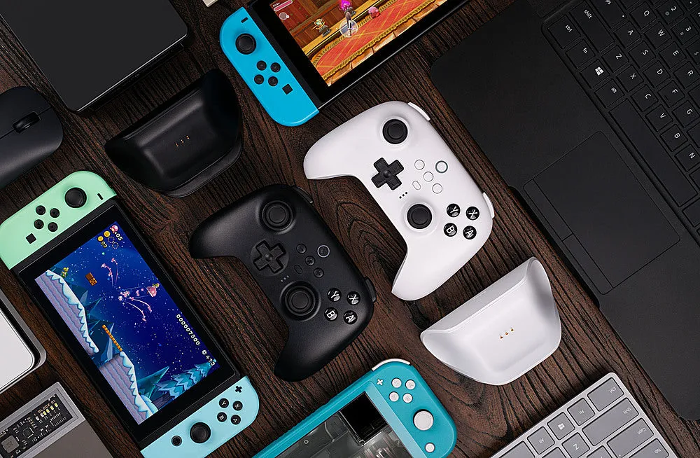 8BitDo - Ultimate Bluetooth Controller for Nintento Switch and Windows PCs with Dock - Black