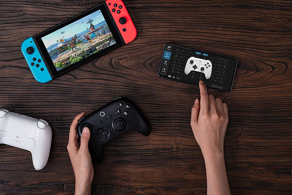 8BitDo - Ultimate Bluetooth Controller for Nintento Switch and Windows PCs with Dock - Black