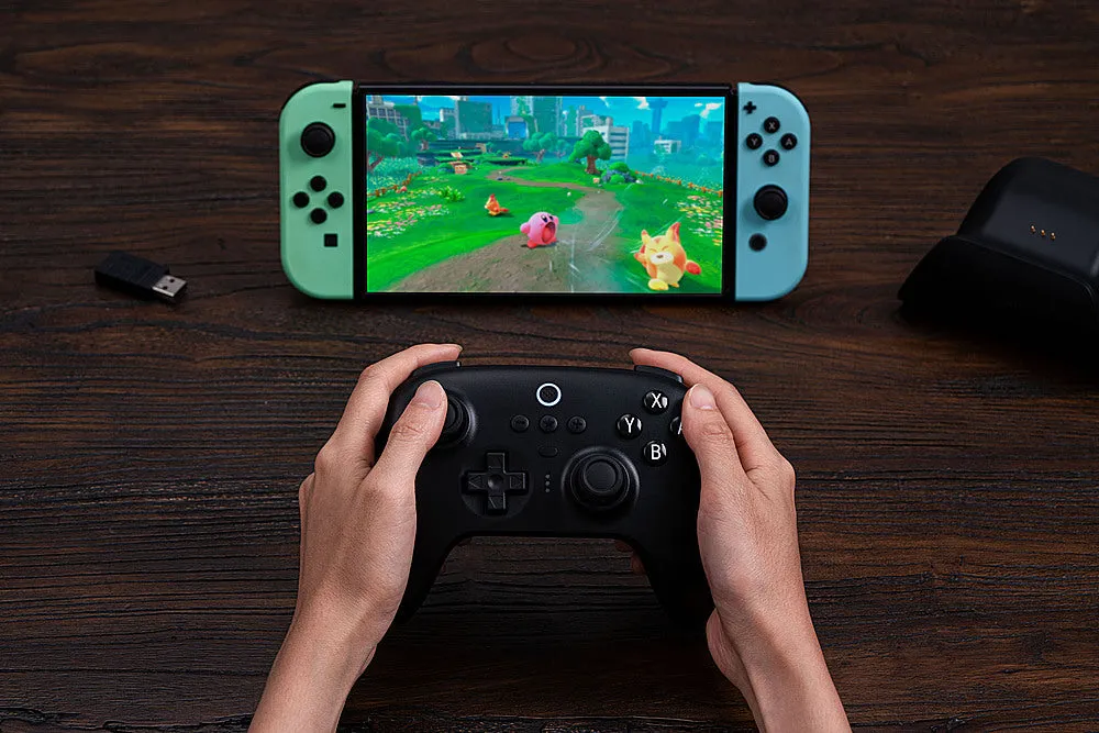 8BitDo - Ultimate Bluetooth Controller for Nintento Switch and Windows PCs with Dock - Black