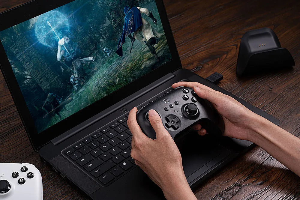 8BitDo - Ultimate Bluetooth Controller for Nintento Switch and Windows PCs with Dock - Black
