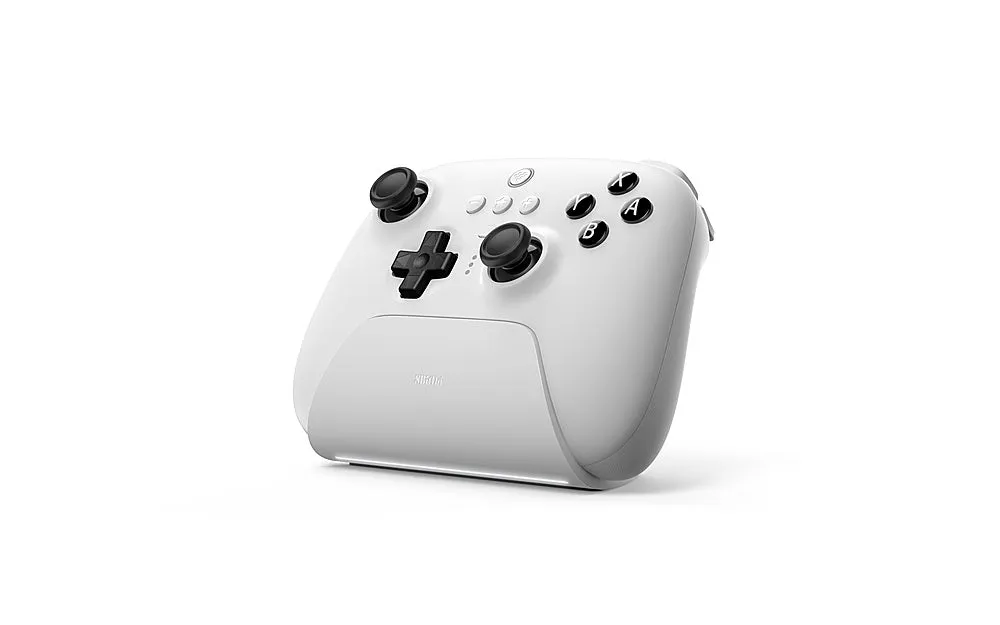 8BitDo - Ultimate Bluetooth Controller for Nintento Switch and Windows PCs with Dock - White
