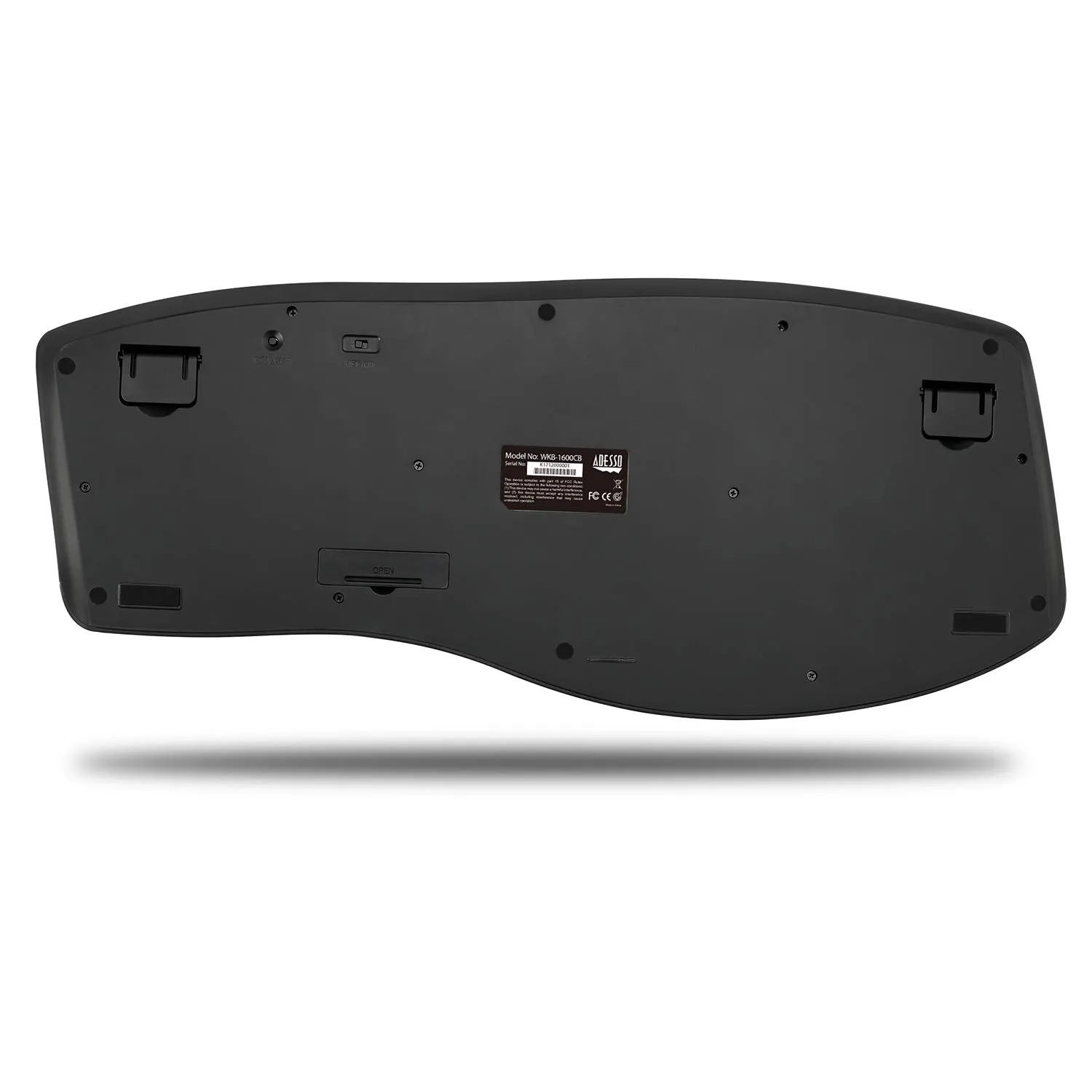 Adesso Wkb-1600CB Truform Media 1600 Wireless Ergonomic Keyboard and Optical Mouse