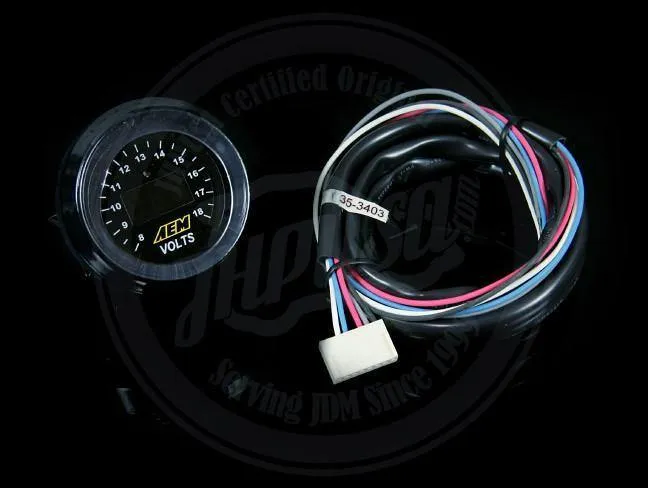 AEM Voltmeter Digital Display Gauge 8-18V