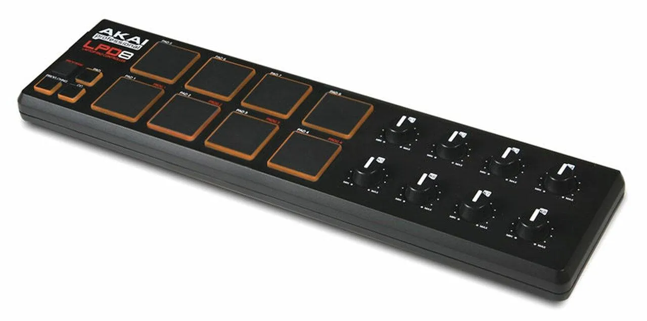 Akai LPD8 USB Pad Controller W/ 8 Velocity-Sensitive Pads
