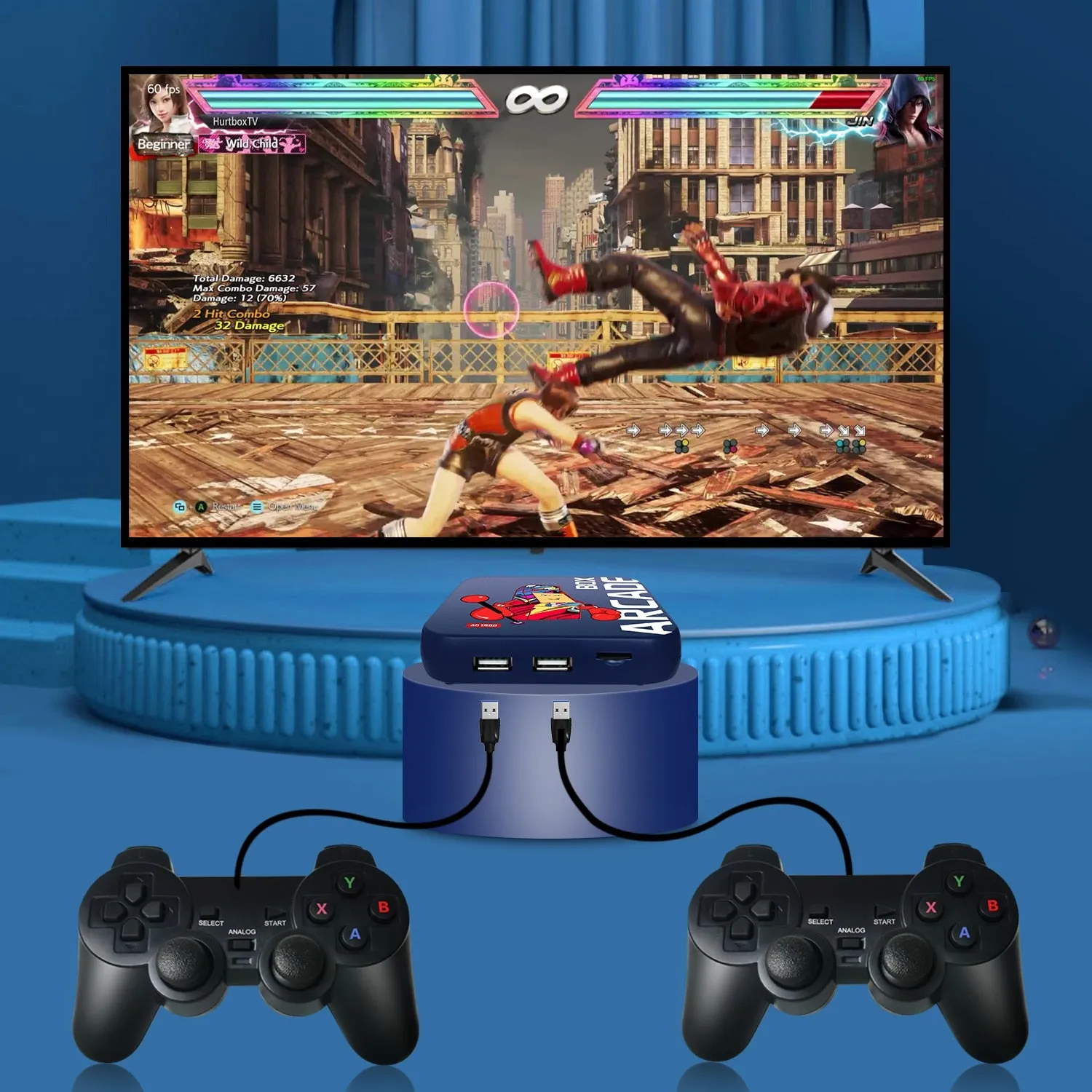 Arcade Box Game Console for PS1/DC/Naomi 64GB Classic Retro 33000  Games Super Console 4K HD Display on TV Projector Monitor