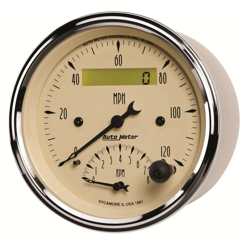 Auto Meter Antique Beige Tachometer / Speedometer Combo - 3-3/8 in.