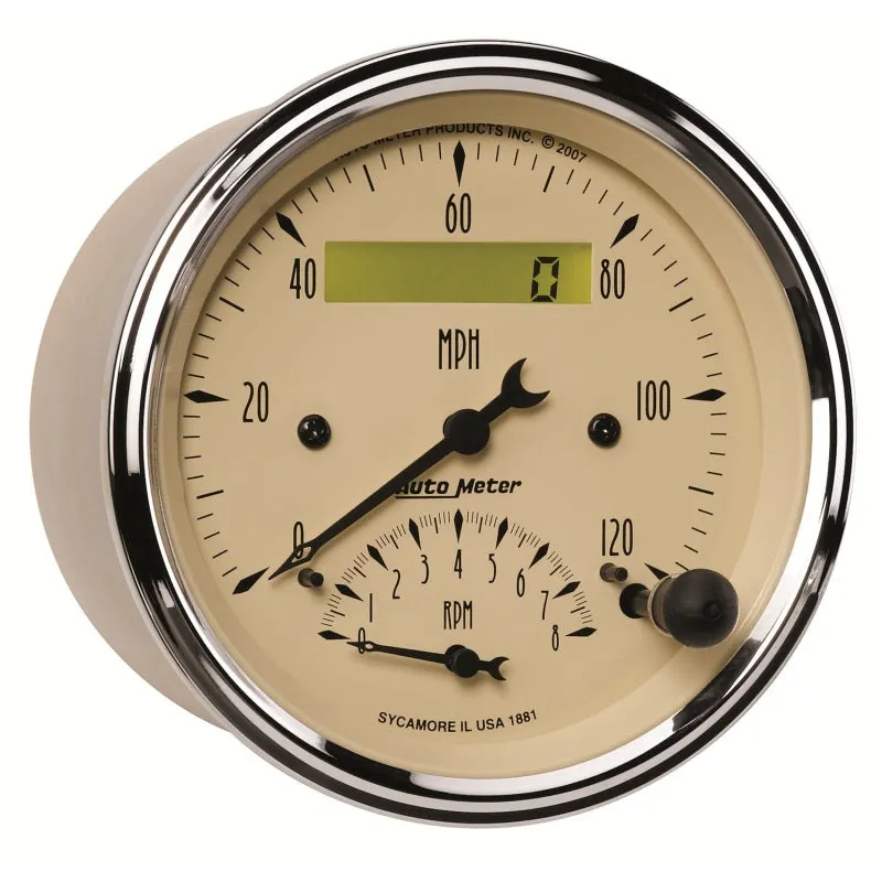 Auto Meter Antique Beige Tachometer / Speedometer Combo - 3-3/8 in.
