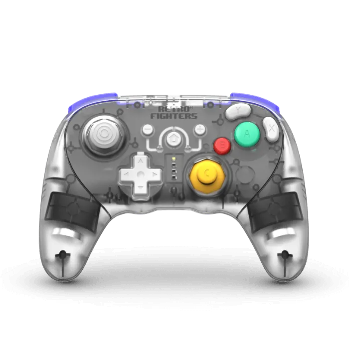 BattlerGC Pro wireless controller for Nintendo GameCube, Wii, Switch & PC, with bluetooth / 2.4G - Crystal | Retro Fighters