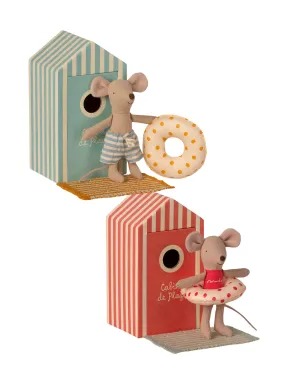 Beach Mice, Little Brother & Sister in Cabin de Plage