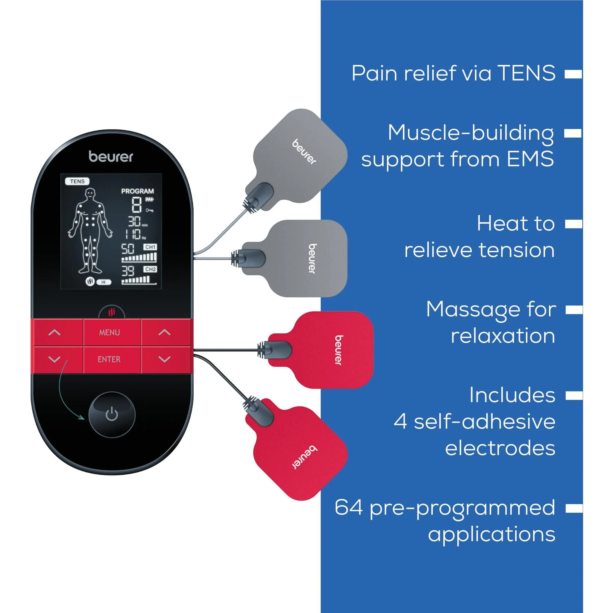 Beurer EM59 Digital TENS/EMS device with heat function