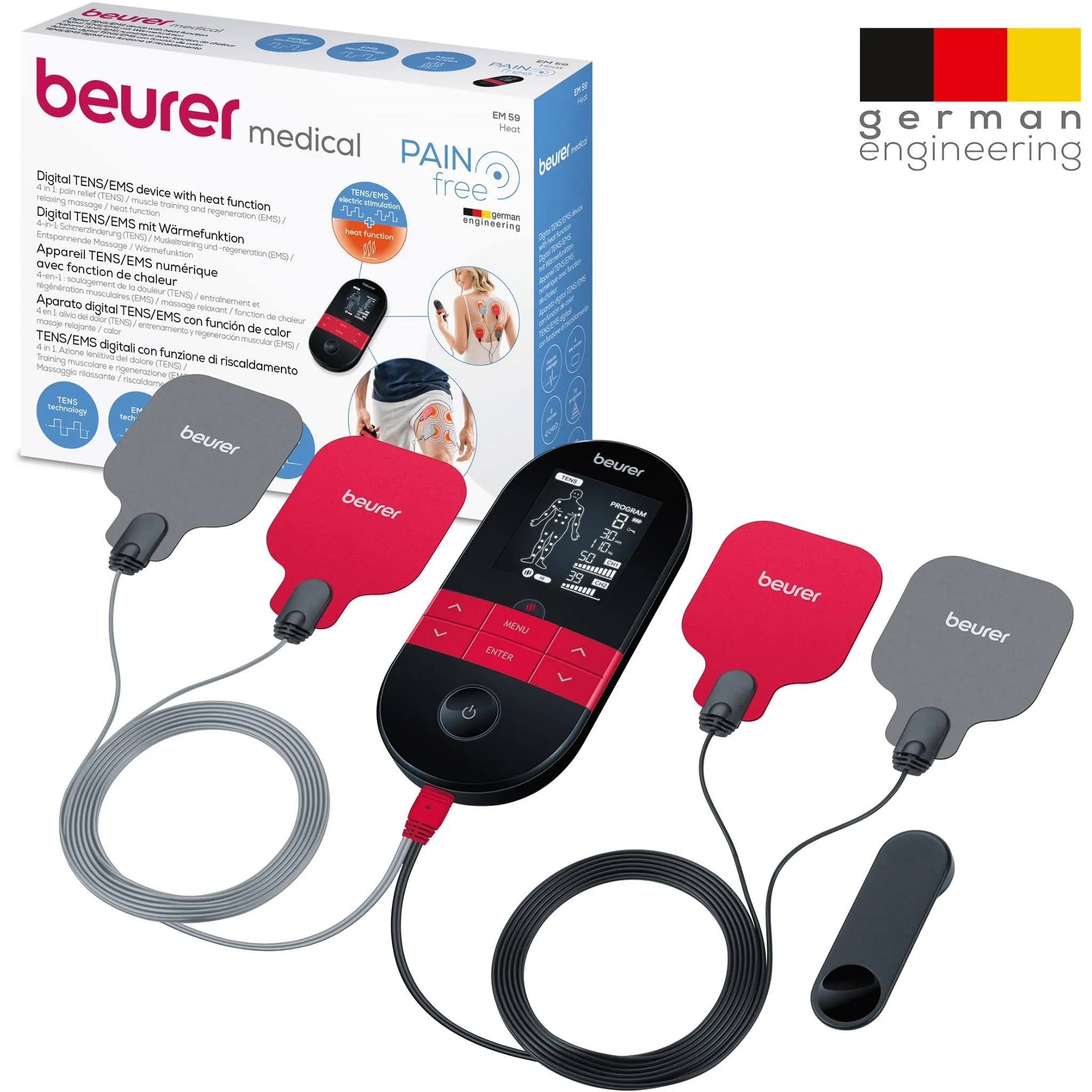 Beurer EM59 Digital TENS/EMS device with heat function