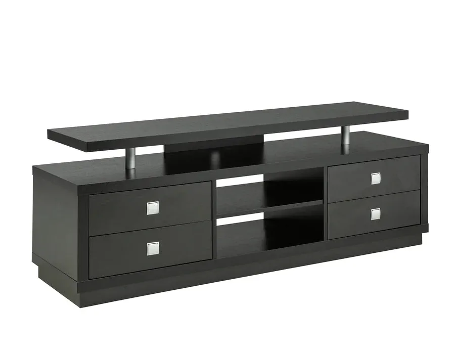 Black 66" Wooden TV Stand- Model #8045