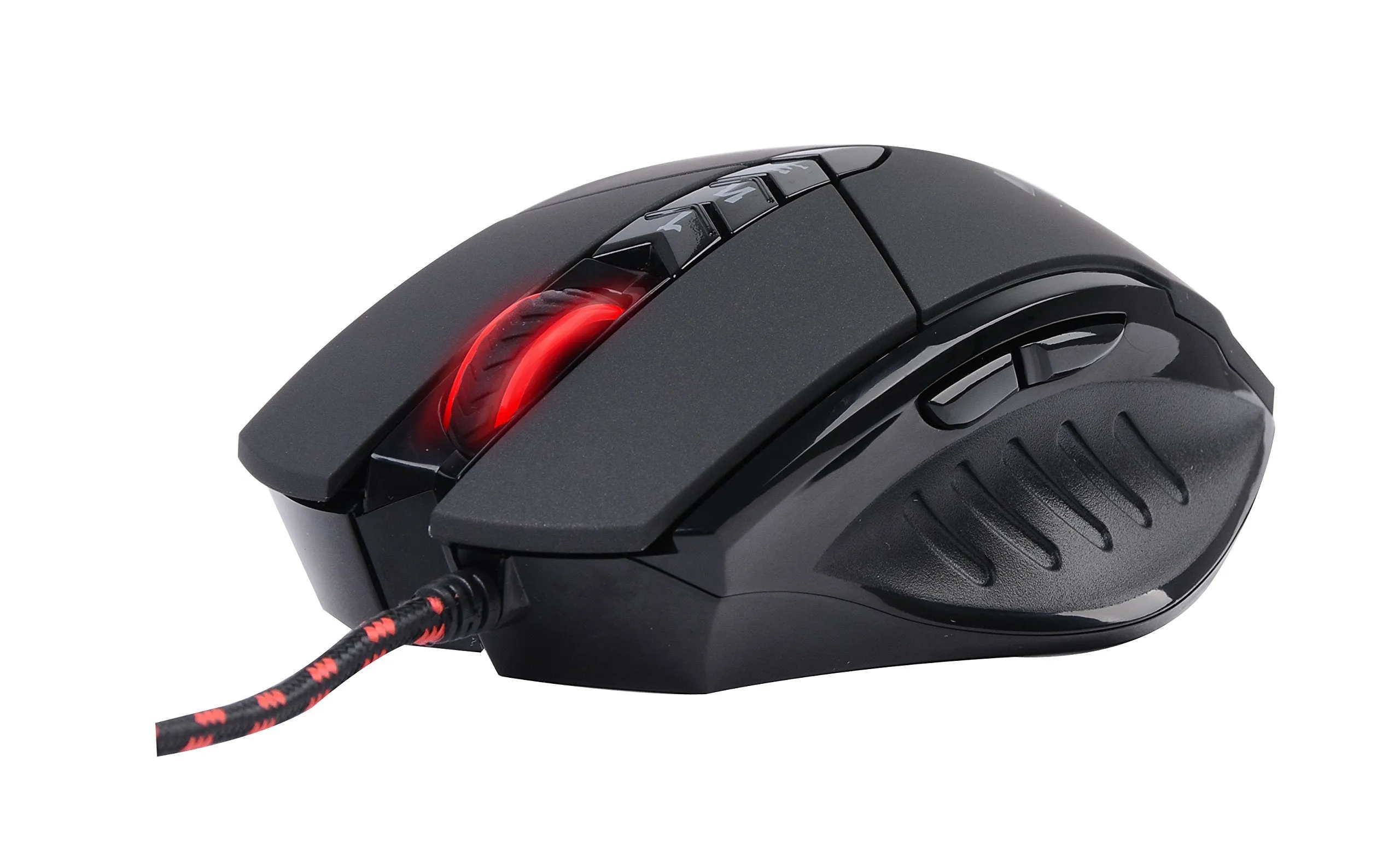 Bloody V7 Ergonomic Claw Grip Gaming Mouse with Rubberized Black Coating - Macros/Scripting/Automation - 8 Programmable Buttons - 3200 DPI