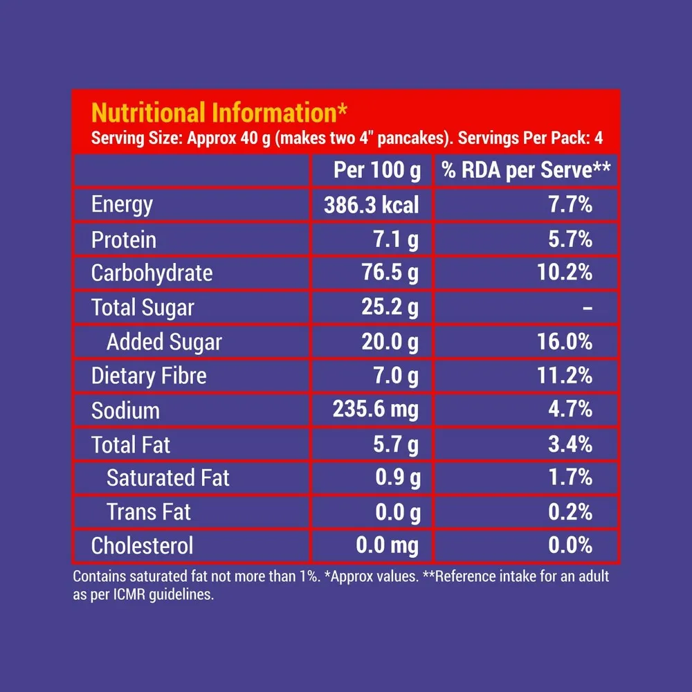 Blueberry & Millets Multigrain Pancake & Waffle Mix - 150gm