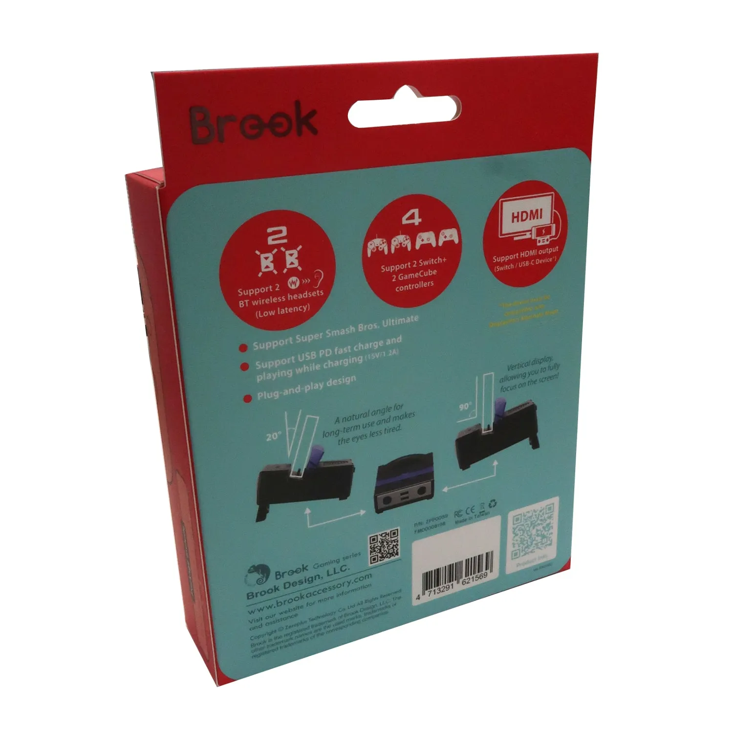 Brook Power Bay for Nintendo Switch Console Dock with Connect to GameCube Controller and for Bluetooth Headset