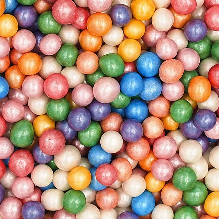 Bulk Pack 6mm Shimmer Pearls - No Nuts Vegan Sprinkles Cake Decoration