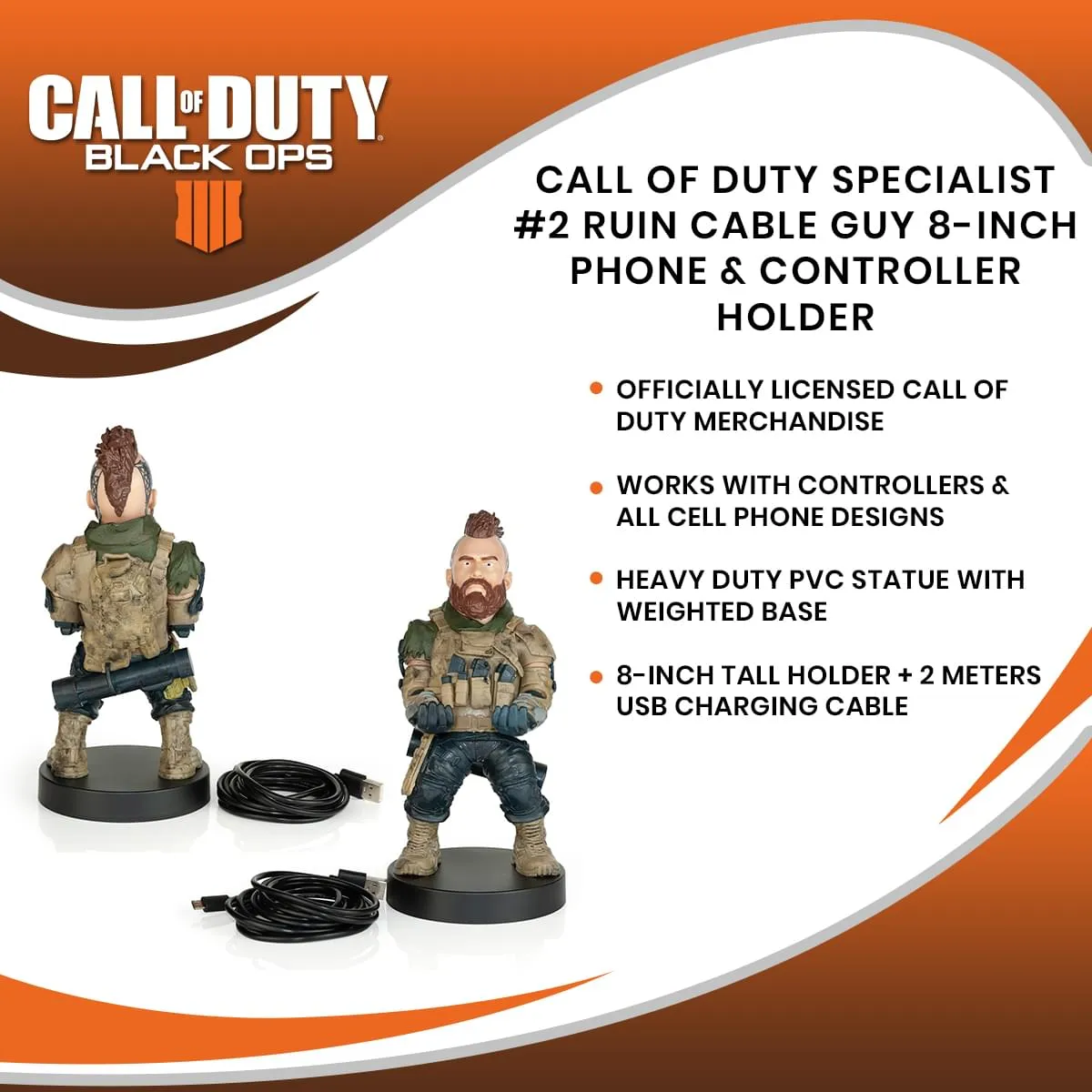 Call Of Duty Specialist #2 Ruin Cable Guy 8-Inch Phone & Controller Holder