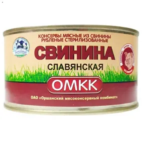 Canned Pork Slavyanskaya OMKK, 325g