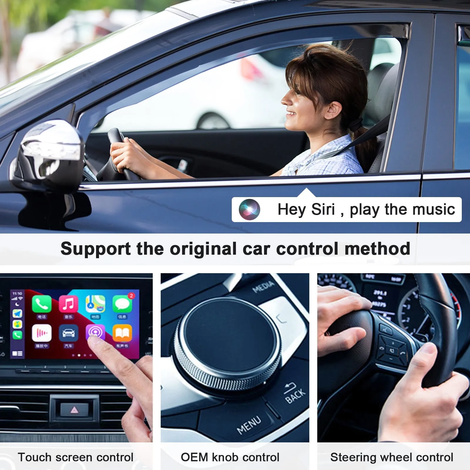 Car Adapter Compatible for Carplay Wireless Receiver Car