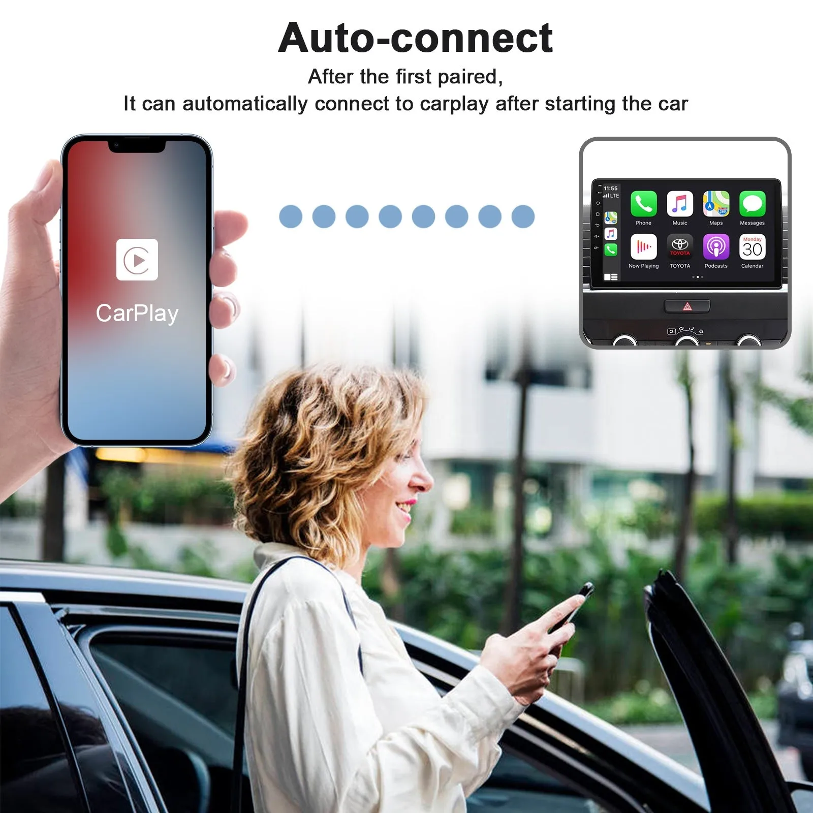 Car Adapter Compatible for Carplay Wireless Receiver Car