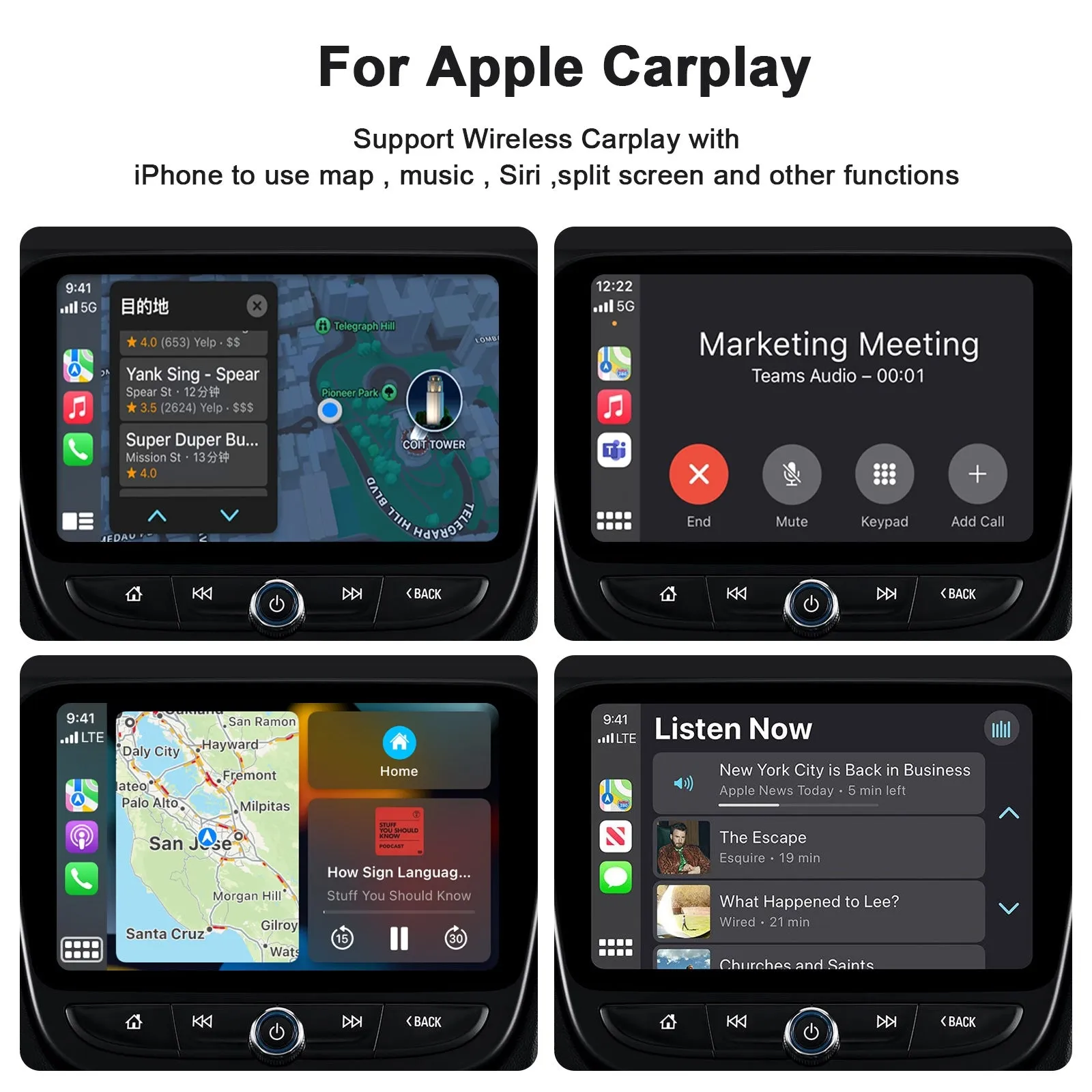 Car Adapter Compatible for Carplay Wireless Receiver Car