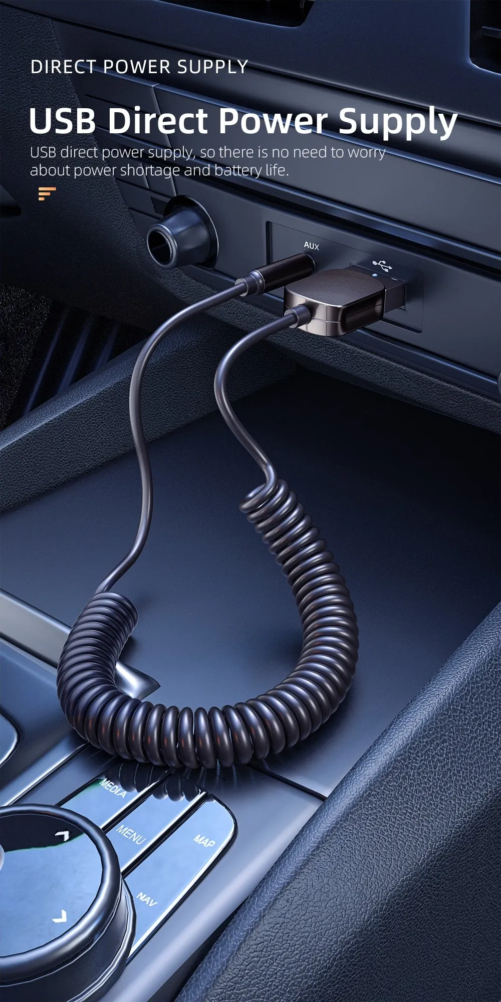 Car Audio Bluetooth 5.0 Transmitter USB Dongle