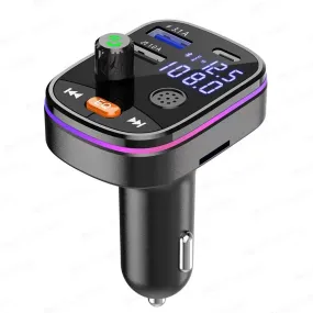 Car Bluetooth Mp3 Fm Transmitter With Usb Charging Port Display