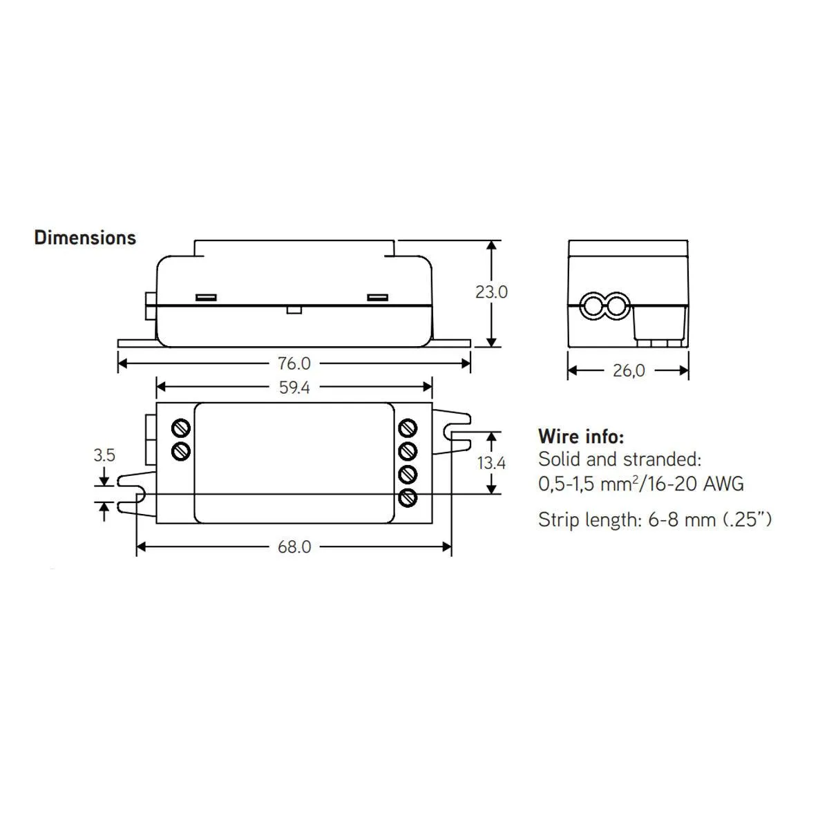 Casambi A2D Bluetooth Controllable, 2 channels, 0-10V/DALI Controller, 100-277VAC