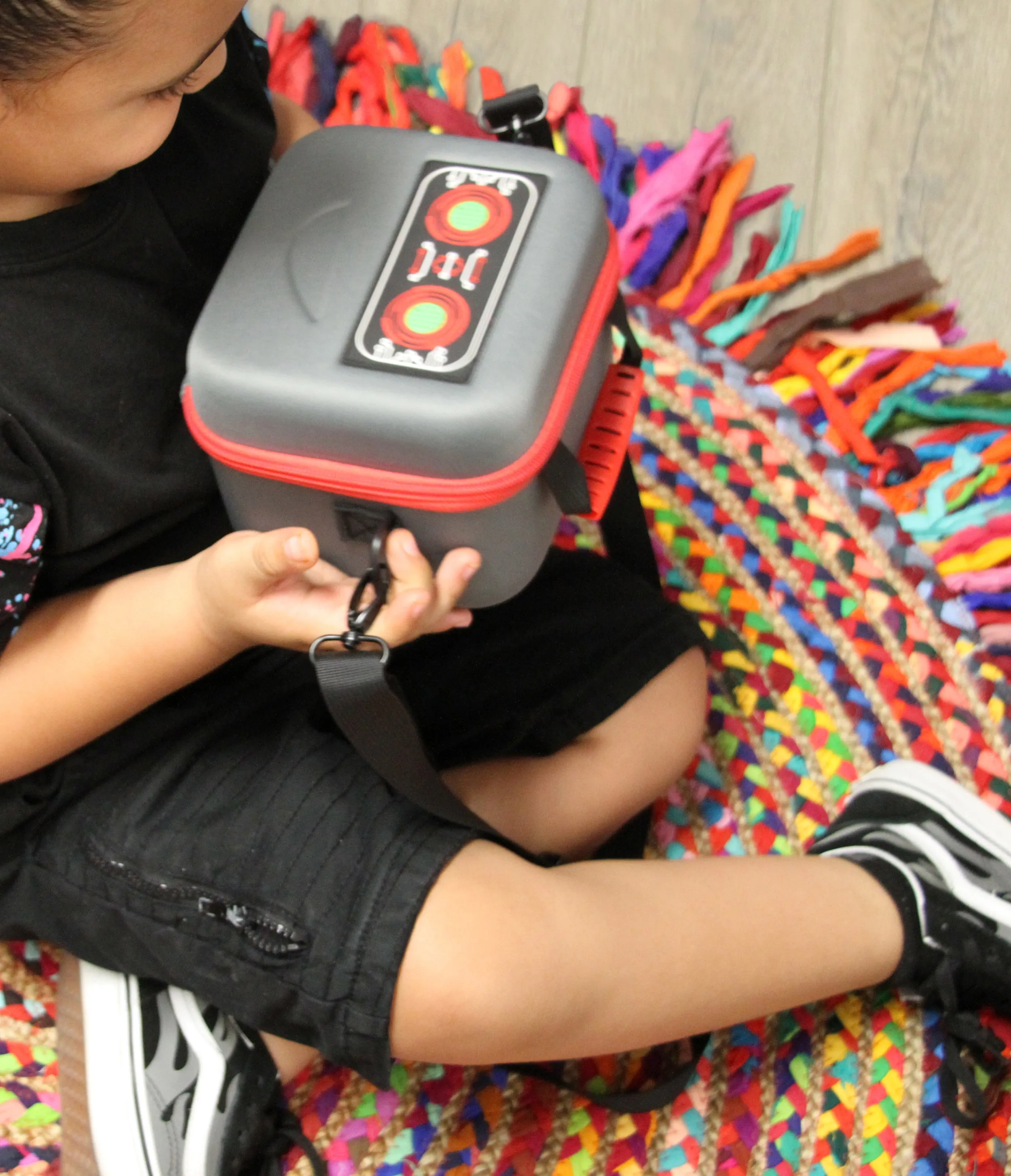 CASEMATIX Carrying Case Compatible with Nex Playground Game System - Hard Shell Outer with Shock-Absorbing Foam Interior & Shoulder Strap, Case Only