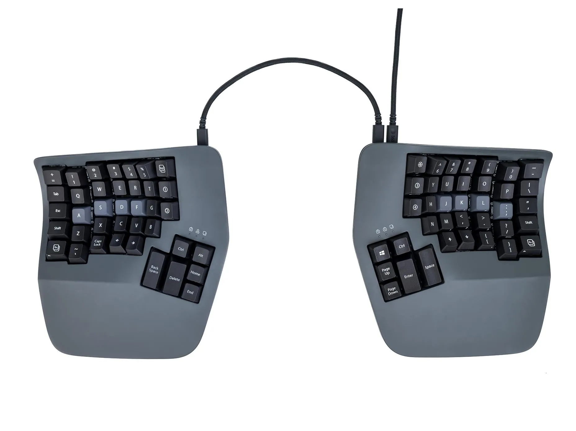 Custom Built Kinesis Advantage360 Signature Series Split Ergo Mechanical Keyboard (USB connection with SmartSet onboard programming engine)