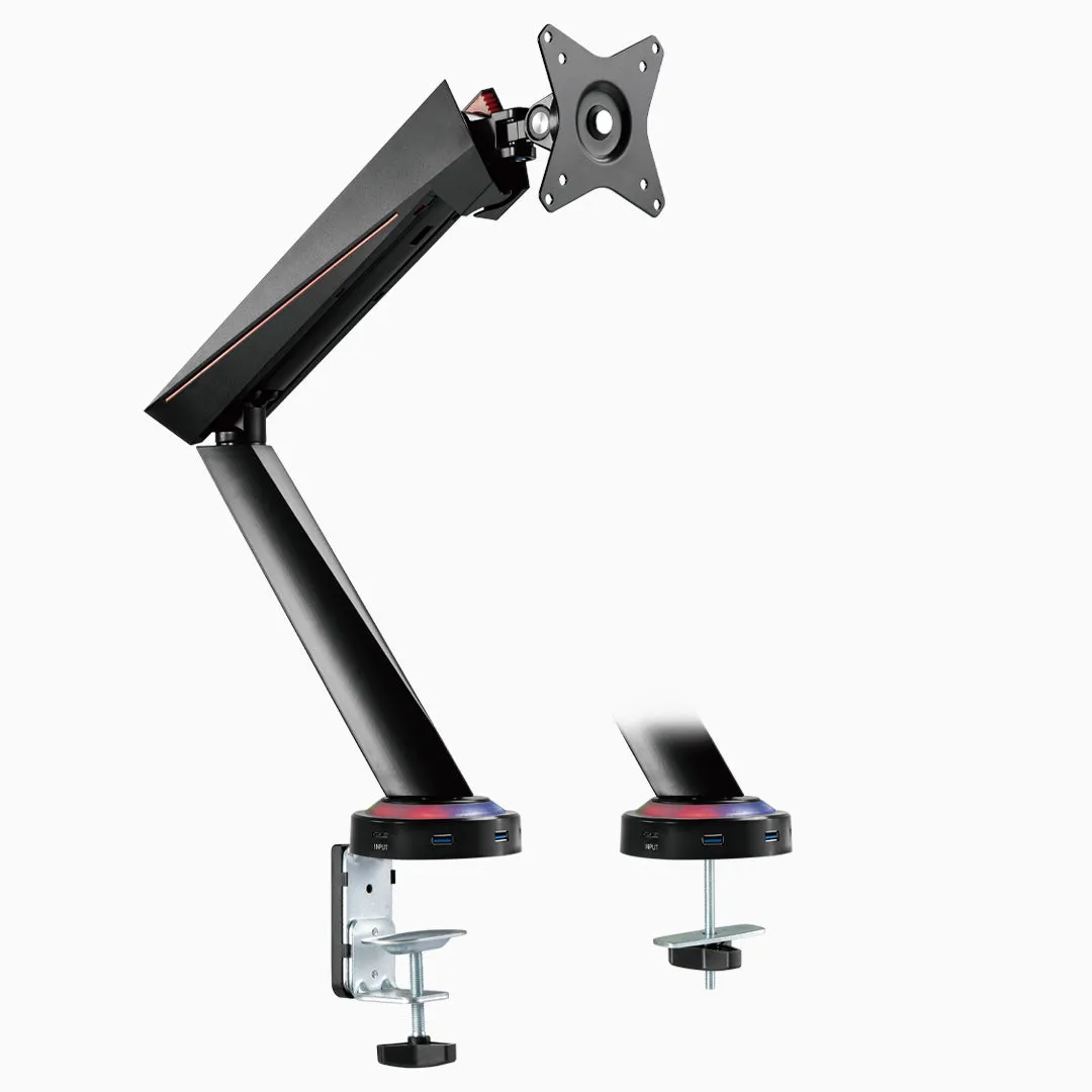 Desky Single LED Gaming Monitor Arm