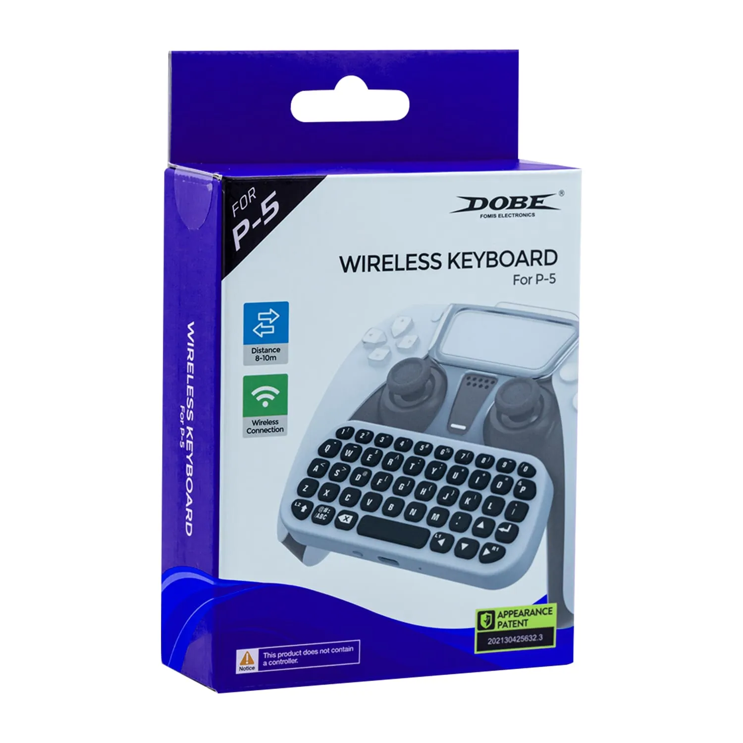 DOBE Wireless Mini Keyboard with Clip for PS5 Controller White (TP5-0556)