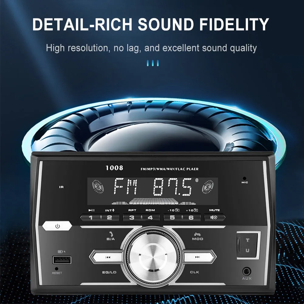 Dual Din Car Mp3 Player Bluetooth Hands Free Iso Interface Ubs
