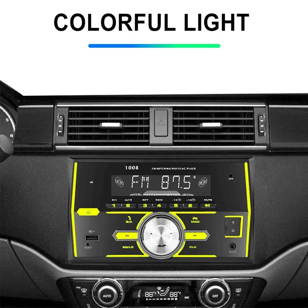 Dual Din Car Mp3 Player Bluetooth Hands Free Iso Interface Ubs