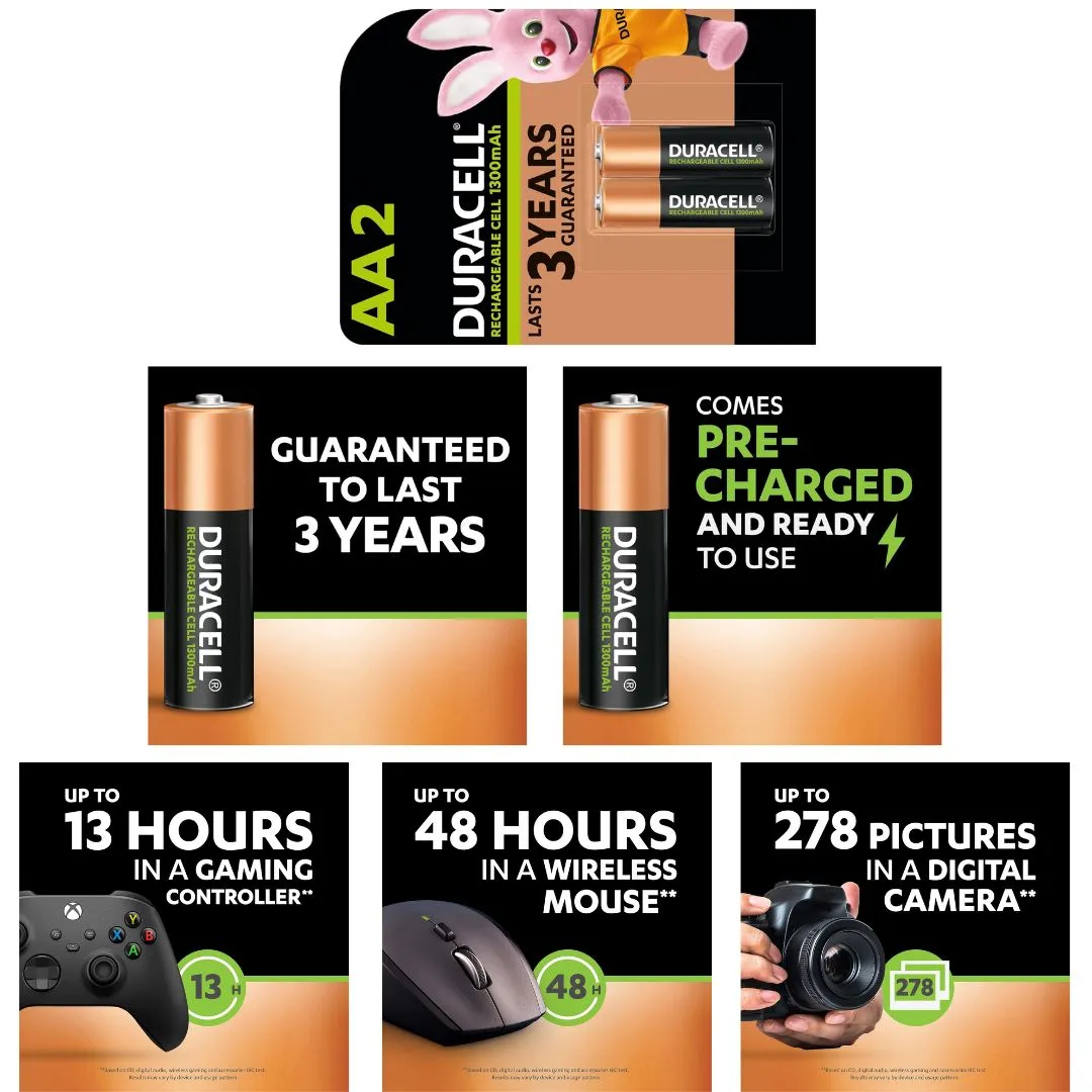 Duracell: 1.2V Rechargeable Ni-MH Battery