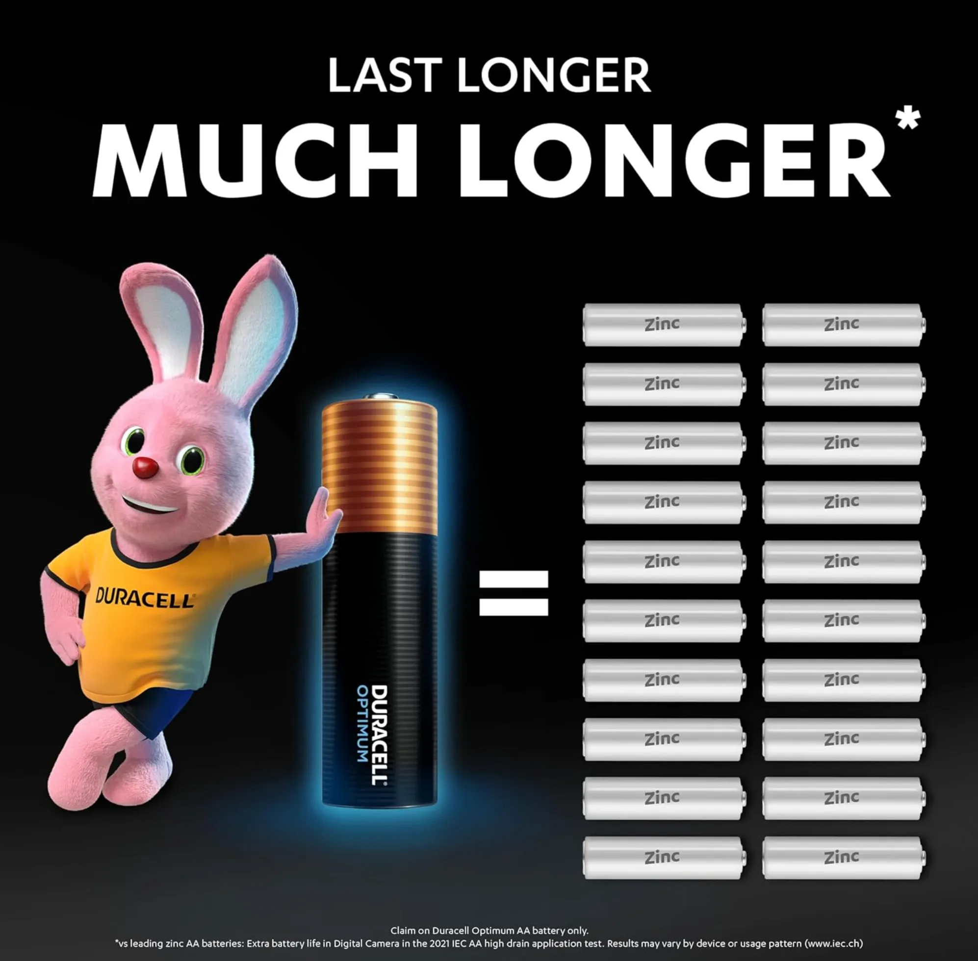 DURACELL Optimum AA Alkaline Batteries - Pack of 8