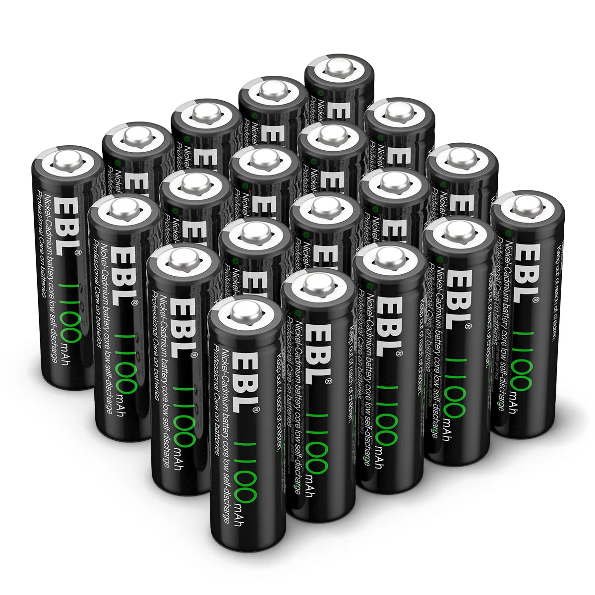 EBL AA Ni-Cd Rechargeable Batteries 1.2V 1100mAh